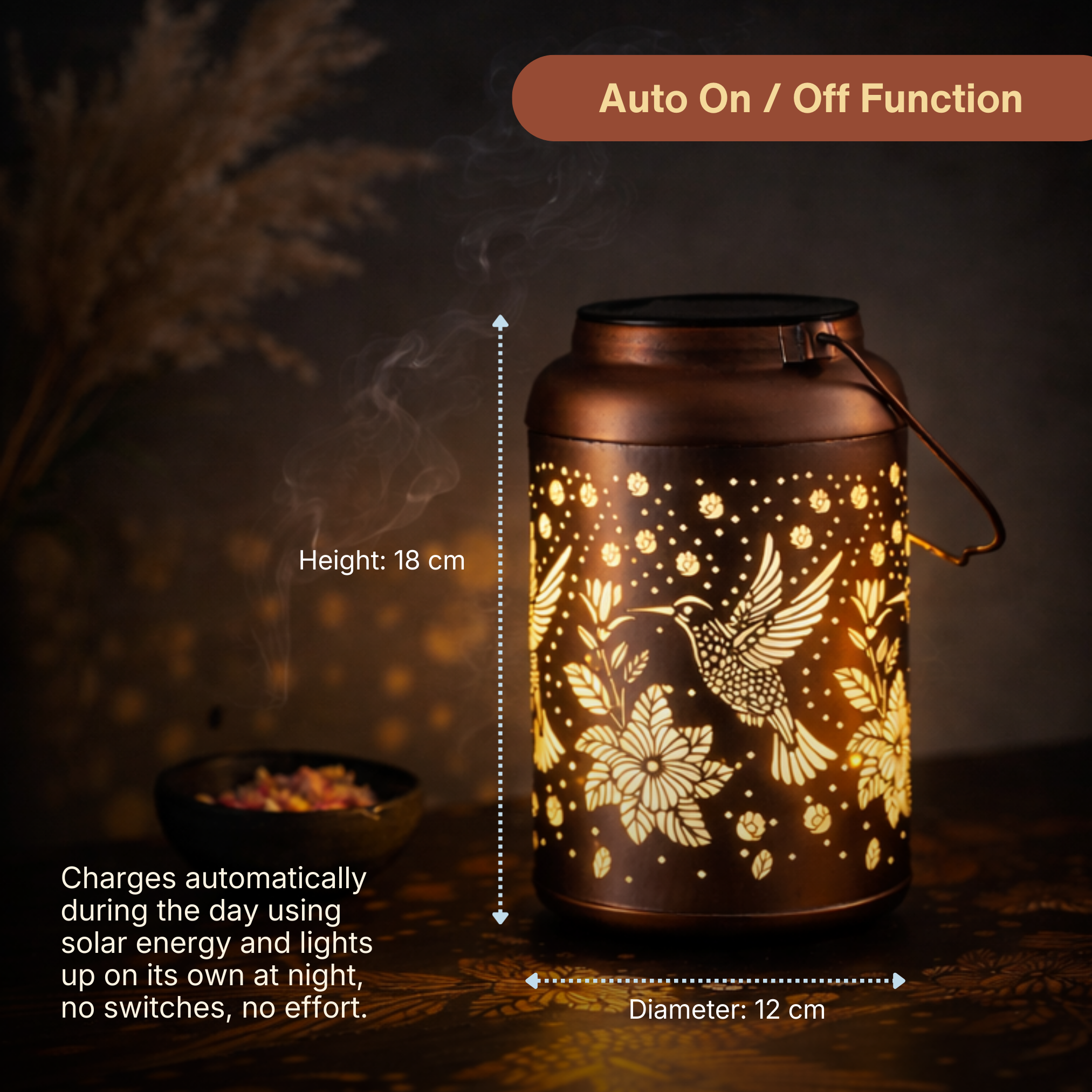 Solar Hummingbird Lantern